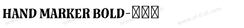 Hand Marker Bold字体转换